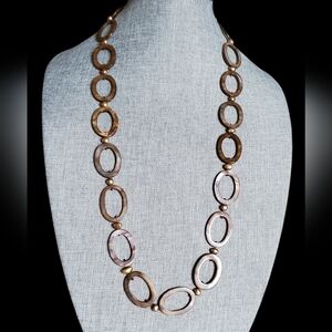 Vtg. Natural Shell Long Necklace